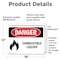 Signmission Combustible Liquids Danger Sign, Vinyl Decal, 18in W x 12in L, 2PK OS-2PACK-DS-D-1218-L-2002 - alternate 2